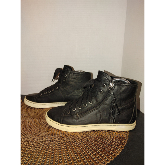 UGG Australia Blaney Trainer Leather Fashion Hi-Top Sneakers Size 7 - Picture 2 of 8